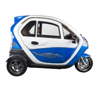 China Cheap Reverse Powered Double Passenger 1500W Mini Fully Enclosed Fat Seat Electric Tricycle For Philippines en venta