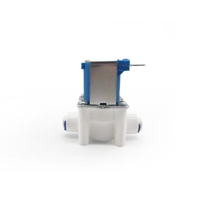 China 12V Kitchen Inlet Water Valve Water Direct Acting Home Plastic Solenoid Valve For RO Water System for sale