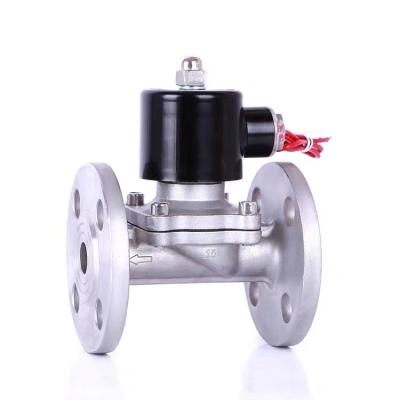 China General price cheap way SS flange gas/brass AC220V DC24V DN25 2/2 24 volt water valve solenoids for sale