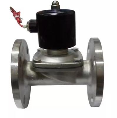 China Custom Control 220v AC DN32 Flange Stainless Steel Solenoid Valve 2 General Way Electric Solenoid Valve for sale