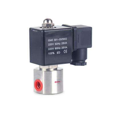 China 1 Year Jiyang 2 Way 12V DC Stainless Steel Normally Closed High Pressure Water Air Solenoid Valve for sale