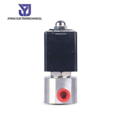 China 1 Year 2/2 Ways 12V 24V 220V Threaded Water Pressure Connected High Pressure Solenoid Valve for sale