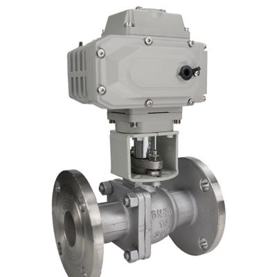 China SS304 SS316 SS316 General Flange Control Ball Valve With Intelligent Electric Actuator for sale