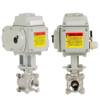 China General 1 Inch AC380V 220V Food Grade Stainless Steel Electric Ball Valve Motorized Valve 24V For Water for sale