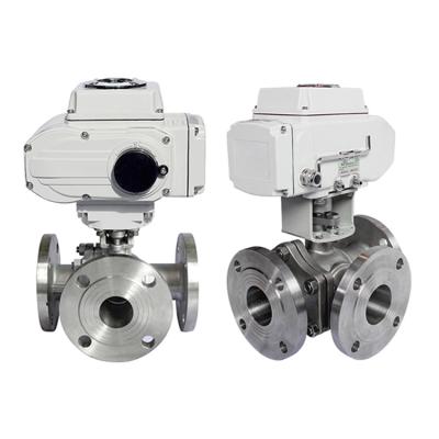 China General Motorized Ball Valve Stainless Steel 1inch 3 Way 24 Volt 220V Electric Ball Valve for sale