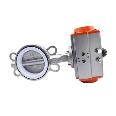 China food industry stainless steel general sanitary high pressure pneumatic butterfly valve pn10 pn16 for water oil gas for sale