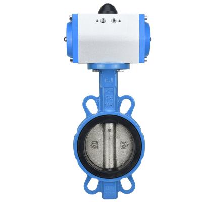 China General Manufacturer DN200 Soft Seal Pneumatic Stainless Steel Lug Butterfly Valve for sale