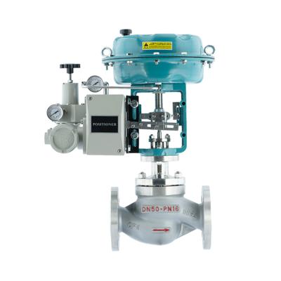 China SS304 General 2 Way Flanged Connected Water Flow Rate Pneumatic Steam Control Global Valve for sale