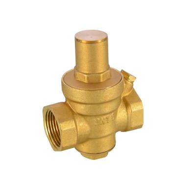 China DN15 1/2 Inch General Brass Single Adjustable Water RV Pressure Reducing Valve With GRP Gauge for sale