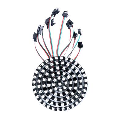 China Theme Park Digital RGB WS2812 SK6812 IC Pixel DC5V Full Color Circle Led Ring for sale