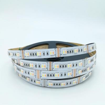 China New Decorative Lighting RGB+W+WW Chips Five In One Dual CCT LED Stripe 5in1 5050 RGBWW LED Flexible Strip Light DC 24V 12V for sale