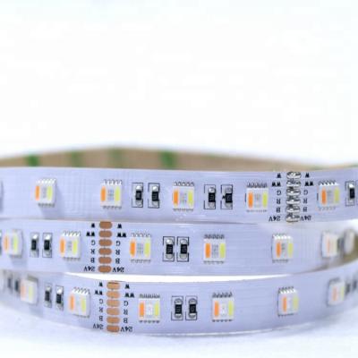 China Decorative Flexible Lighting RGB+Double Strip Light High CRI 95 RGBWW 5-in-1 CCT 24V/12V for sale