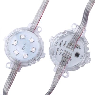 China Architectural Outdoor IP68 PVC Wall Ball 4 Pin Strip Connector 24V DMX Waterproof Led Pixel RGB Module Light for sale