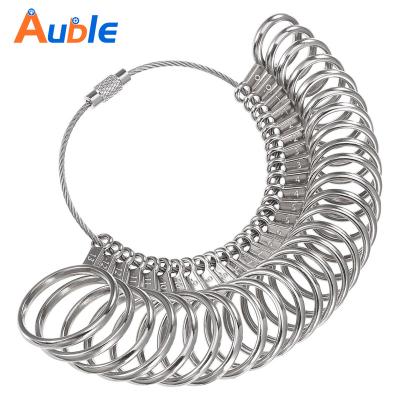 China High Quality Gauge Us UK Reusable Ring Sizer Measuring Tool Metal Finger Size Set Alloy Jewelry Metal Rings Sizer Ring Sizer for sale