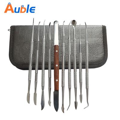 China Full Working Wax Carving Caver Kit 10 PCS/Set Stainless Steel Dentistry Dental Knife Spatula Surgical Cutting Tool For Lab Dentist for sale