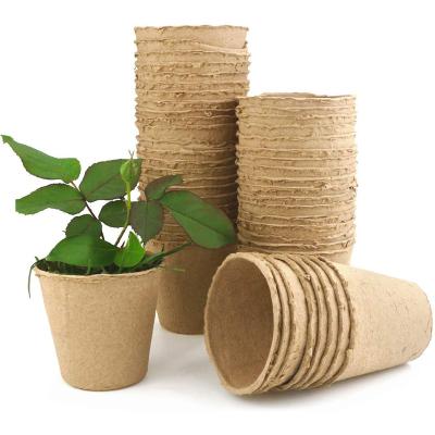 China Modern Seedling Starter Paper Pulp Flower Pots Paper Cup Peat Pots For Vegetable And Flower for sale