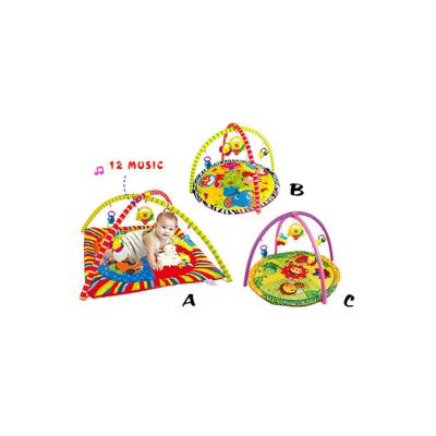 China Soft toy 3 design with milk teeth with drums baby music mat for sale