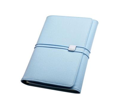 China Eco-Friendly A5 Business Notebook Blank Meeting Notebook Diary Gift Loose-leaf Spiral Waterproof Cover With Pen for sale