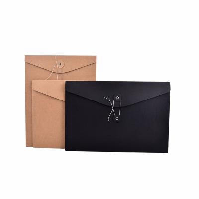 China 100% Eco-friendly Durable Stationery School Office Supplies Paper File Folders Briefcase Briefcase Paper File Folder A4 Kraft Paper for sale