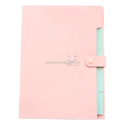 China Skydue Letter A4 Paper Expanding Folder Pockets Accordion Document Organizer Folder Document Bag (Pink) for sale