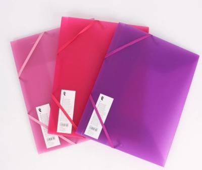 China Hot Sale Eco-friendly Plastic File Folder Eco-Friendly With Elastic Band Closure for sale