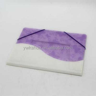 China Clear PP Plastic Office Stationary Factory Customized Folder Presentation Folder With Elastic String for sale