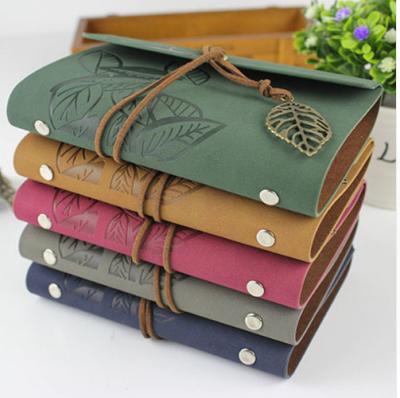 China Vintage Traveler's Notebook Travel Journal Diary Notebook Eco-friendly Leather Cover A7 A6 Ring Binder Wrapping Paper Blank Sketchbook for sale