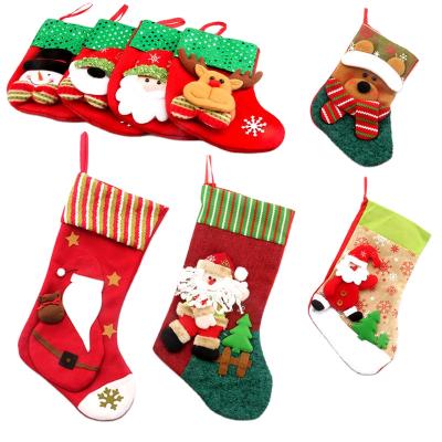 China Wholesale Durable Party Props Kids Christmas Tree Decoration Gift Christmas Gifts For Kids Hanging Bags Christmas Stockings for sale