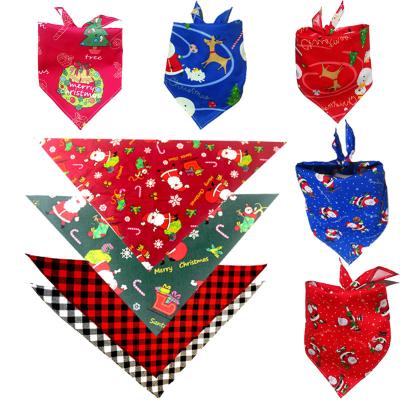 China Low Price Stocked Collars And Detachable Christmas Bandanas Birthday Dog Bandana Printing Pet Scarf With Logo for sale