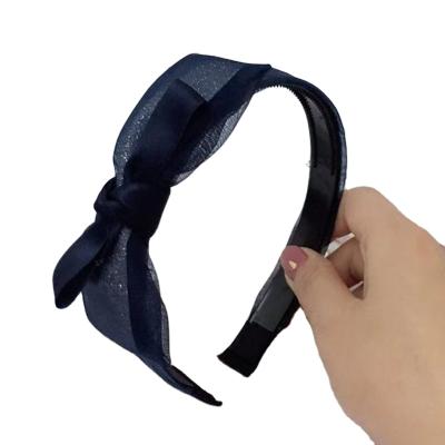 China New Handmade Hair Weave Wide Band Hair Band Elastic Band Fashion Hair Band Women Trendy Band for sale