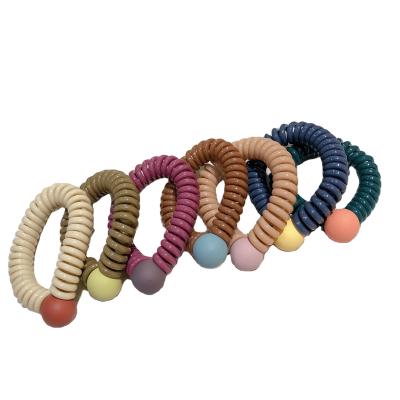 China shuangxin fashionable colorful telephone wiring elastic rubber band hair rubber band hair rings for women for sale