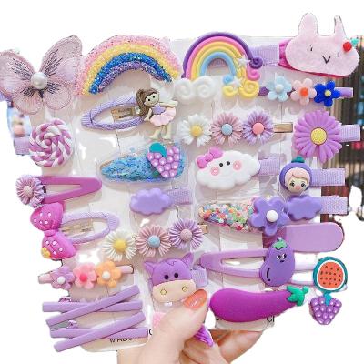 China 2021 summer new popular children's fruit resin hairpin, Korean hair accessories set for sale