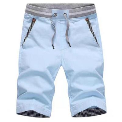 China Hot Men's Elastic Waist Summer Shorts Fashion Cotton Drawstring Style Casual Male Boardshort Bermuda Breeches Beach Shorts for sale