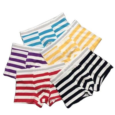 China High Quality Breathable Cotton Underwear Men Boxer Shorts Classic Striped Casual Male Breathable Briefs for sale