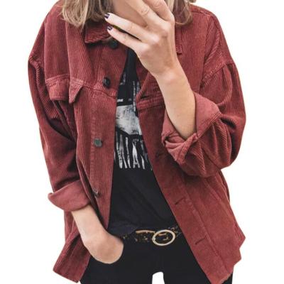 China Winter Autumn Women's Jackets Plus Size Overcoats Corduroy Harajuku Solid Clothing Outwaer Female Cute Jackets Plus Marquees for sale