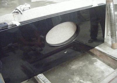 China Black Dupont Granite Bathroom Vanity Tops , Granite Overlay Countertops With 1 Faucet  Hole for sale