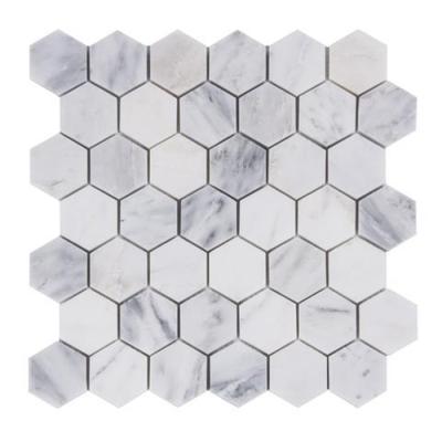 China premium colorful Hexagon Stone Mosaic Tile For Bathroom Remodeling for sale