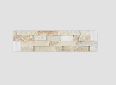 Cina Tessere crema/bianche Backsplash, mattonelle di pietra naturali del quarzo della parete del mosaico del bagno in vendita