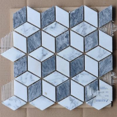 China Cubic Shaped External Garden Mosaic Tiles Border Mosaic Path Tiles For Kitchen Backsplash for sale