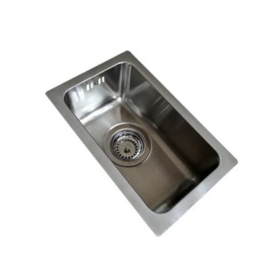 China Single Basin Corner Kitchen Bathroom Sinks Stainless Steel With Drainer Water Tube for sale