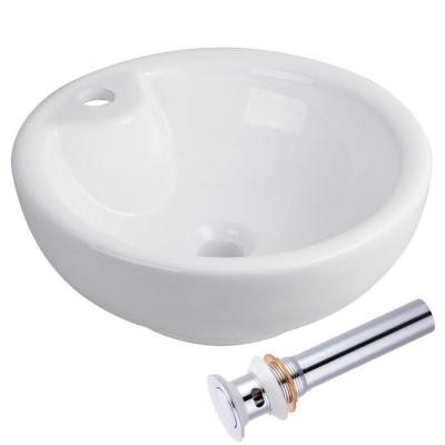 China Cuencos de cerámica del fregadero del cuarto de baño del cuenco redondo, fregadero blanco Home Depot del buque de la porcelana en venta