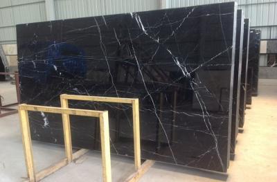 Chine Dalle noire polie aiguisée de pierre de marbre de Marquina pour des dessus de vanité de salle de bains à vendre