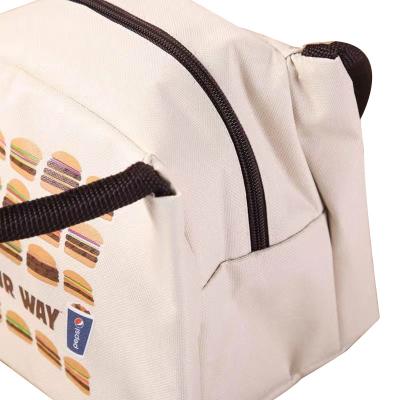 China Reusable Polyester Cooler Custom Logo Print Tote Bag Children Portable Foldable Thermal Insulation Lunch Bag For Kids for sale