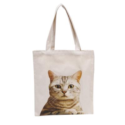 China Reusable Custom Shopping Logo Printed Natural Organic Cotton Tote Bags Reusable Canvas Grocery Shopping Bags for sale