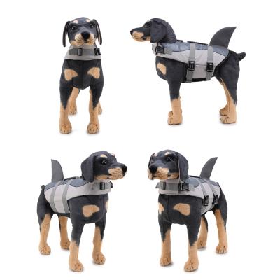 China Viable Fashion Shark Shape Dog Life Jacket Float Coat Saving Adjustable Reflective Dog Swimming Vest, Summer Safety Dog Life Vest for sale