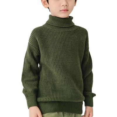 China Anti Shrink Spring Child Turtle Neck Knitted Casual Pullover Boys Cashmere Sweaters for sale