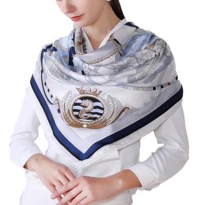 China New Fashion High Quality Hot Soft Soft Design Feeling Square Printing Pure Silk Scarf for sale