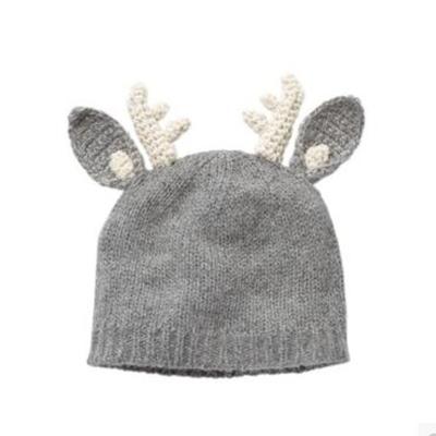 China COMMON Christmas Fashion Christmas Santa Hats For Christmas Cute Antlers Knit Hat for sale