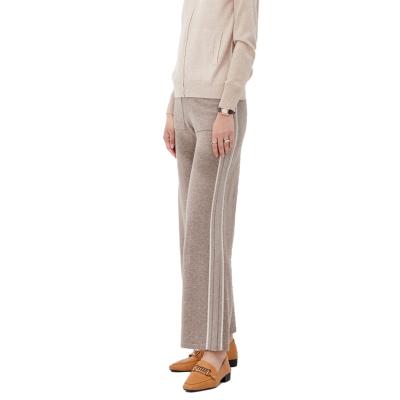 China Anti-Static Comfortable Loose Elastic Wool Women Winter Knitting Long Pants for sale