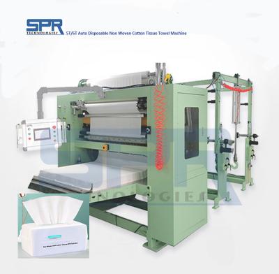 China Folding Soft Nonwoven Cotton Face Cloth Towel Processing Automatic Disposable 5T/6T Spunlace Cotton Cloth Towel Nonwoven Machine for sale